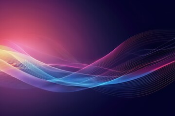 Fototapeta premium a colorful wave of light on a dark background