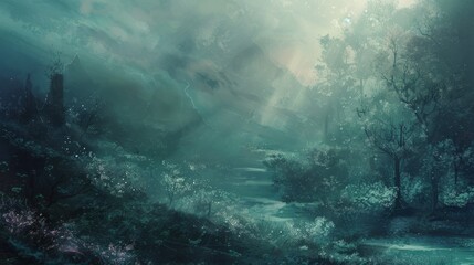 Obraz premium Ethereal painting background