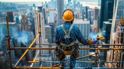 Fototapeta premium Contraction worker on work