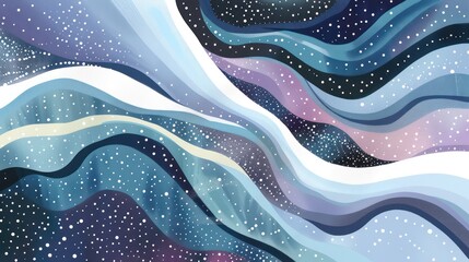 abstract wallpaper with waves resembling a landscape and smooth shapes
