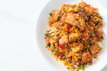 roasted crispy belly pork with salt and chili