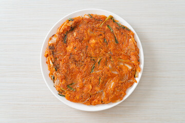 Korean Kimchi pancake or Kimchijeon
