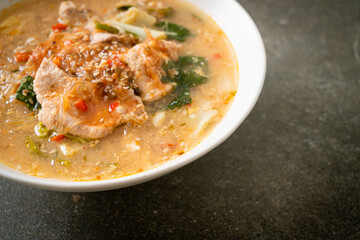 Sukiyaki Soup with Pork in Thai Style