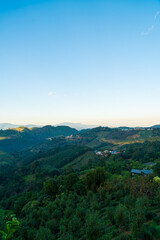 Naklejka premium beautiful mountain hill with sky