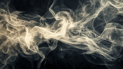 , dense tendrils of deep and dark smoke gracefully intertwine against a gradient backdrop, creating a mesmerizing blend of hues. Amidst this ethereal dance, vibrant abstract colors emerge, swirling an