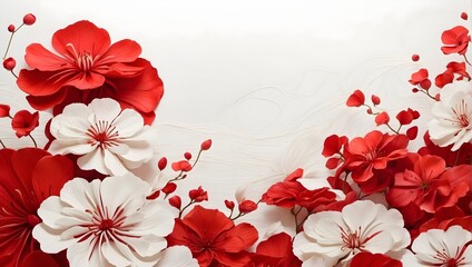 A haiku inspired by a red and white background ai_generated