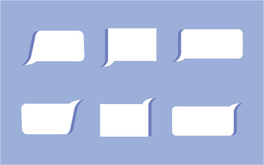 Speech bubble set design illustration