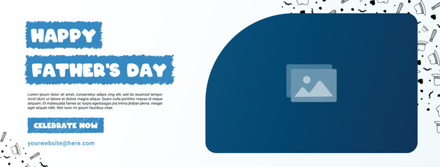 Happy Father's Day. Banner vector for social media ads, web ads, business messages, discount flyers and big sale banners.