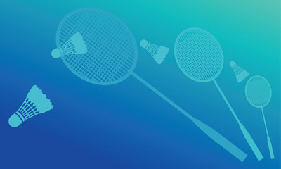 Obraz premium Attractive editable vector badminton shuttlecock background for any graphic background 