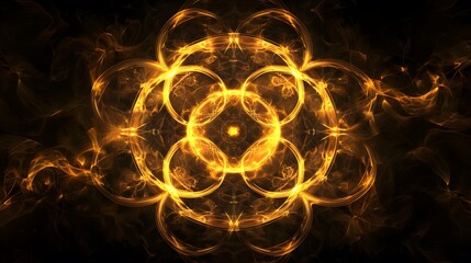 Abstract golden ring background