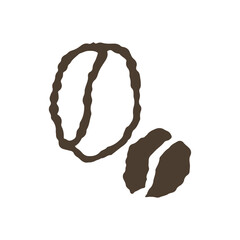 手描き風のコーヒー豆のアイコン