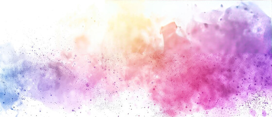 A vibrant splash of blue and pink watercolor hues with sparkling effects. Generate AI