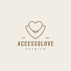 necklace logo design with love jewelry inspiration 2