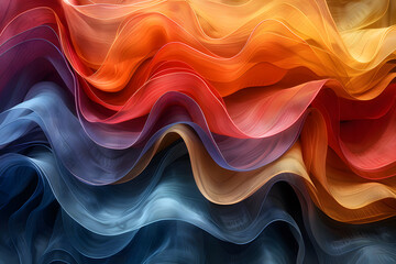 Obraz premium Colorful background with abstract colored lines and patterns. The color palette flow mix and diverse, including shades of blue, green, red, and orange, creating an impressive and dynamic look.
