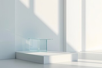 glass and light podium illustration