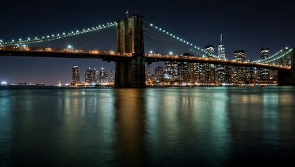 city bridge at night