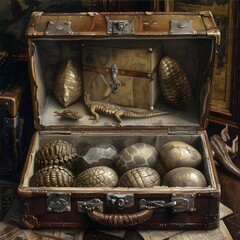 Unveiling History Discovering Ancient Dragon Eggs in a Secret Compartment of a Suitcase