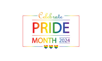 Embrace Pride with Trendy Text and Flag Illustration