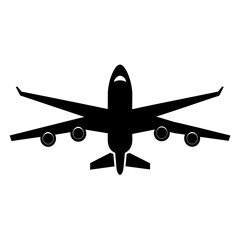 Airbus plane silhouette vector illustration