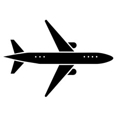 Airbus plane silhouette vector illustration