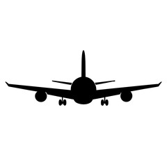 Airbus plane silhouette vector illustration