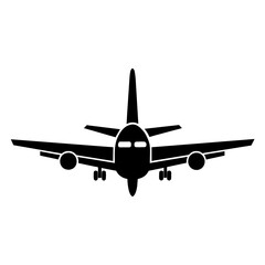 Naklejka premium Airbus plane silhouette vector illustration