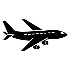 Airbus plane silhouette vector illustration
