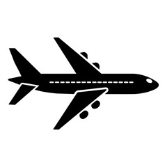 Airbus plane silhouette vector illustration