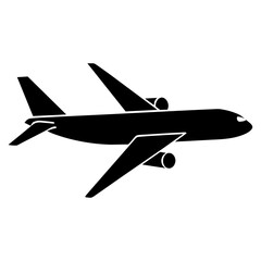 Airbus plane silhouette vector illustration