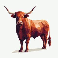 cartoon indian cow or cattle standing animal sign