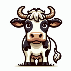 cartoon beef cattle illustration template