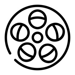 cinema film cassettes in cut line style