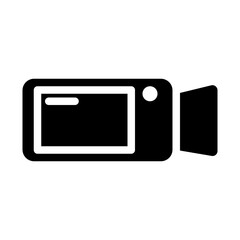 Fototapeta premium small video recorder in solid style