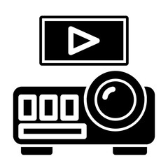 watch a movie with projector in glyph style