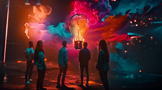 group of people brainstorming, symbolizing collaborative innovation