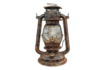 Antique lantern isolated on white background