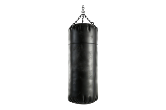 Boxing speed bag isolated on white background