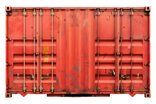 Cargo container isolated on white background