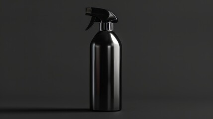 black spray bottle mock up, clean white background, Ai Generated Images