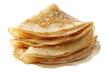 Crepes isolated on white background