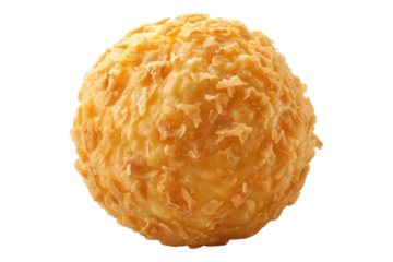 Crispy cheese ball isolated on white background