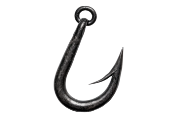 Fishing hooks isolated on white background