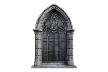 Gothic window isolated on white background