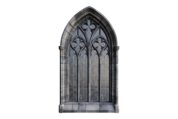 Gothic window isolated on white background