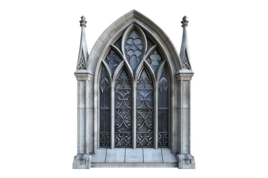 recommend clip art: Gothic window isolated on white background