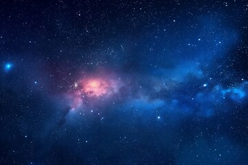 Obraz premium Blue night starry sky, space, background for screensaver. Astrology, horoscope, zodiac signs 