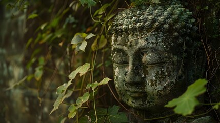 Weathered Buddha Statue in Remote Temple, Evoking History and Spirituality