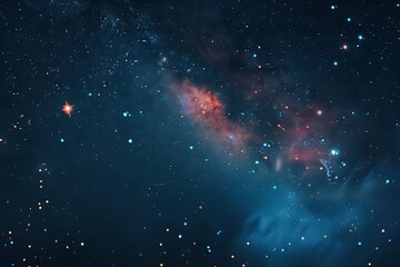 Naklejka premium Blue night starry sky, space, background for screensaver. Astrology, horoscope, zodiac signs 
