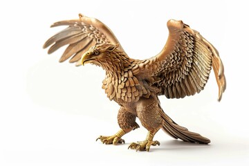 Miniature griffin, isolated on white