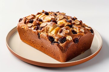 Crunchy Almonds and Juicy Raisins Quick Bread with Glaze